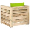Salon de jardin 2 pcs avec coussins Bois imprégné de vert 646458646458
