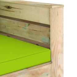 Salon de jardin 2 pcs avec coussins Bois imprégné de vert 646458646458