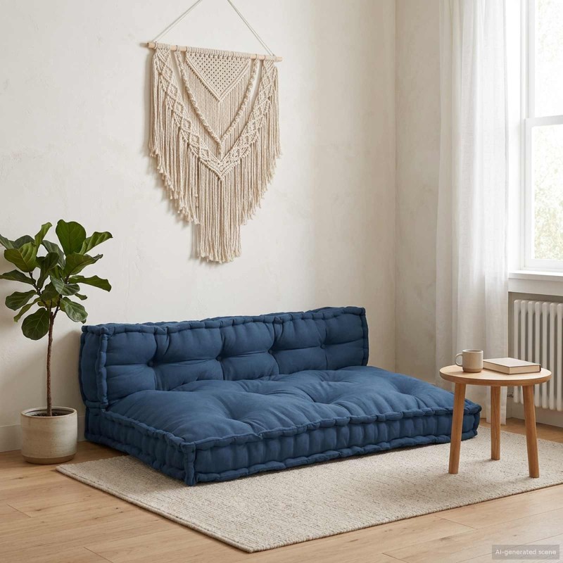 Coussin de canapé sur palette 2 pcs Indigo 120 x 80 x 38 cm 646459646459