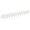 Bordure de Pelouse 30 pcs 103 x 15 cm Acier Blanc 646472646472