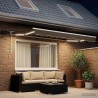 Cadre de store manuel avec LEDs Taupe 3,5 x 2,5 m 646479646479