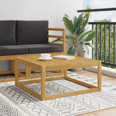 Pouf d'Extérieur Bois d'Acacia Massif Blanc 79 x 79 x 37 cm 646484646484