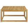 Pouf d'Extérieur Bois d'Acacia Massif Blanc 79 x 79 x 37 cm 646484646484