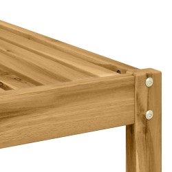 Pouf d'Extérieur Bois d'Acacia Massif Blanc 79 x 79 x 37 cm 646484646484