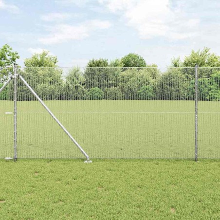 Clôture hexagonale avec poteau 50 x 1,4 m Acier galvanisé 646486646486