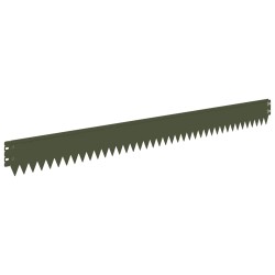 Bordure de Pelouse 10 pcs 103 x 10 cm Acier Vert olive 646495646495