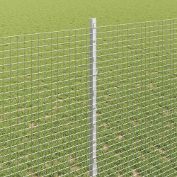 Clôture en fil soudé avec poteaux 25 x 1,4 m Acier galvanisé 646506646506