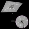 Parasol de jardin avec lumières LED et base 200 x 300 cm 646507646507