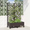 Bac de jardin avec treillis et roues Marron 80 x 40 x 131,5 cm 646508646508