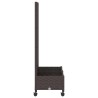 Bac de jardin avec treillis et roues Marron 80 x 40 x 131,5 cm 646508646508