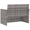 Banc de jardin avec coussins Gris 105 cm Résine tressée 646540646540