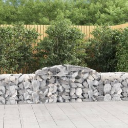 Paniers à gabions arqués 6 pcs 300x50x60/80 cm fer galvanisé 646542646542