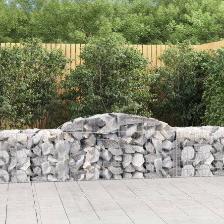 Paniers à gabions arqués 6 pcs 300x50x60/80 cm fer galvanisé 646542646542