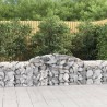 Paniers à gabions arqués 6 pcs 300x50x60/80 cm fer galvanisé 646542646542