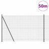 Clôture en fil soudé avec base en béton 50 x 1,4 m Gris Maille 646550646550
