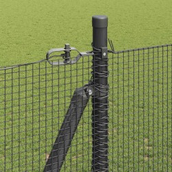 Clôture en fil soudé avec base en béton 50 x 1,4 m Gris Maille 646550646550