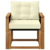 Sofa de milieu extérieur Bois d'Acacia Massif Naturel 646555646555