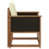 Sofa de milieu extérieur Bois d'Acacia Massif Naturel 646555646555
