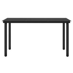 Ensemble à manger de jardin avec coussins 5 pcs Noir 646562646562