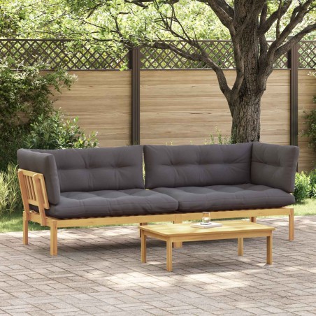 Unité du canapé en palette de jardin 2 Pièce 646566646566