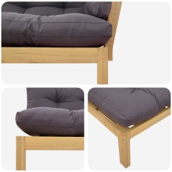 Unité du canapé en palette de jardin 2 Pièce 646566646566