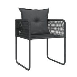 Ensemble à manger de jardin 7 pcs Noir 646570646570