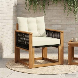 Sofa de milieu extérieur Bois d'Acacia Massif Naturel 646571646571