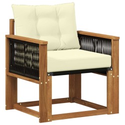 Sofa de milieu extérieur Bois d'Acacia Massif Naturel 646571646571
