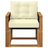 Sofa de milieu extérieur Bois d'Acacia Massif Naturel 646571646571