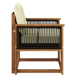 Sofa de milieu extérieur Bois d'Acacia Massif Naturel 646571646571