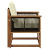 Sofa de milieu extérieur Bois d'Acacia Massif Naturel 646571646571