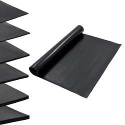 Tapis de sol Noir 1,2 x 5 m Caoutchouc 646575646575