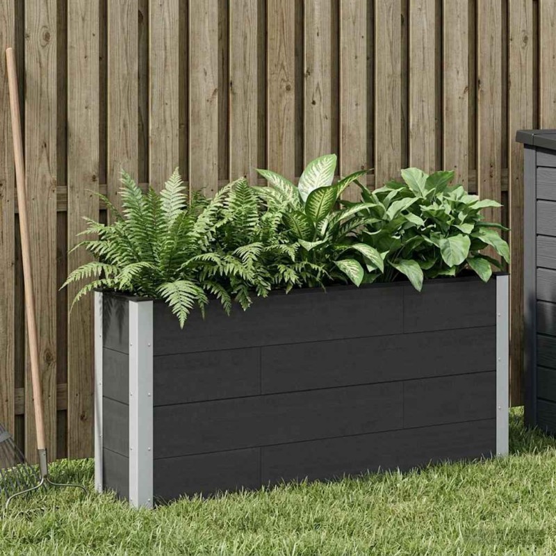 Jardinière surélevée Noir 150 x 30 x 72 cm 646579646579