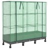 Jardinière de jardin avec couverture de serre et roues 3 pc PP 646580646580