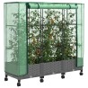 Jardinière de jardin avec couverture de serre et roues 3 pc PP 646580646580