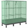 Jardinière de jardin avec couverture de serre et roues 3 pc PP 646580646580