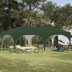 Tente de fête pop-up 575 x 288 x 245 cm Vert Tissu Oxford 646582646582