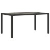 Ensemble de bistro de jardin 5 pcs coussins noir poly rotin 646585646585