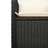 Ensemble de bistro de jardin 5 pcs coussins noir poly rotin 646585646585