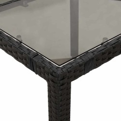 Ensemble de bistro de jardin 5 pcs coussins noir poly rotin 646585646585