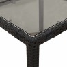 Ensemble de bistro de jardin 5 pcs coussins noir poly rotin 646585646585