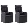 Ensemble à manger de jardin avec coussins 5 pcs Noir 646586646586