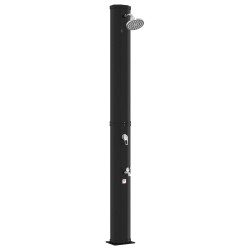 Douche solaire avec pommeau de douche et robinet Noir 646588646588