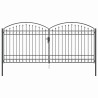Porte de Clôture ASSEN 401 x 224,5 cm Acier Gris Verrouillable 646602646602