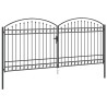 Porte de Clôture ASSEN 401 x 224,5 cm Acier Gris Verrouillable 646602646602