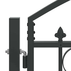 Porte de Clôture ASSEN 401 x 224,5 cm Acier Gris Verrouillable 646602646602