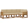 Ensemble de canapés d'extérieur 5 pcs Naturel et Beige 646610646610