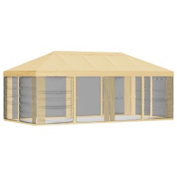 Housse de tonnelle avec murs latéraux Crème 600,5 x 300,5 cm 646616646616