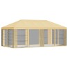 Housse de tonnelle avec murs latéraux Crème 600,5 x 300,5 cm 646616646616
