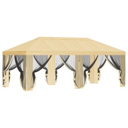 Housse de tonnelle avec murs latéraux Crème 600,5 x 300,5 cm 646616646616
